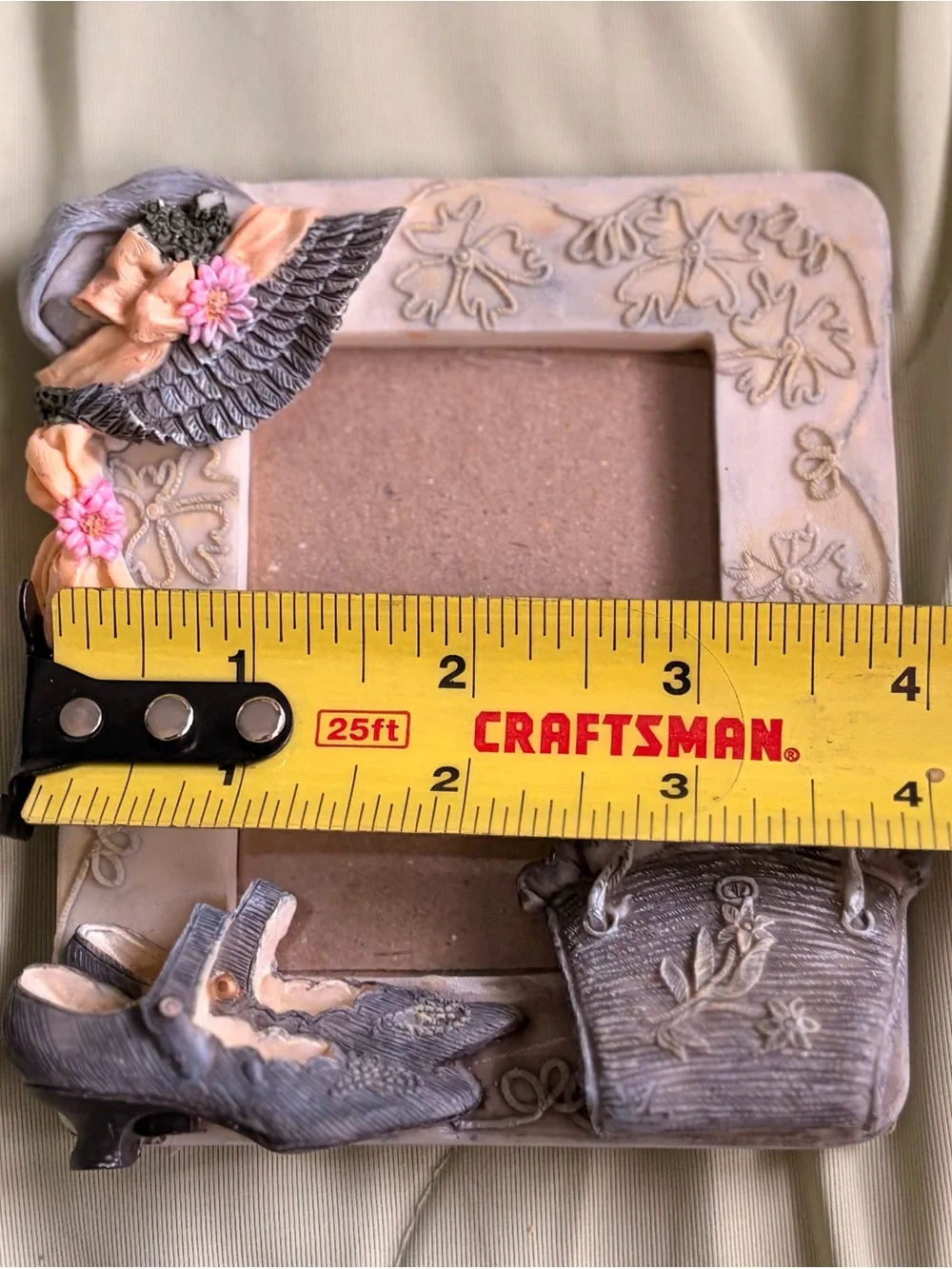 Vintage 3D Victorian Style Hat, Shoes and Purse Picture Frame Art Decor
